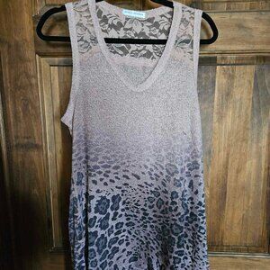 Cheetah Lace Tank Top